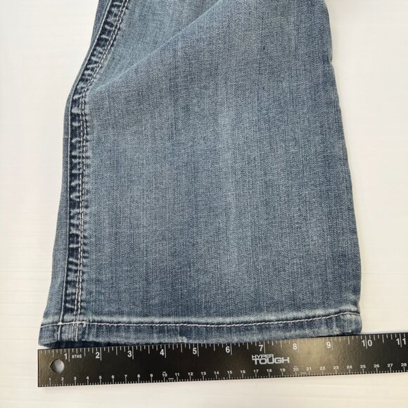Seven7 Jean Women 18 Plus Boot Cut Mid 38x32 Distress Denim Luxe Retro Core Ex - Picture 16 of 16